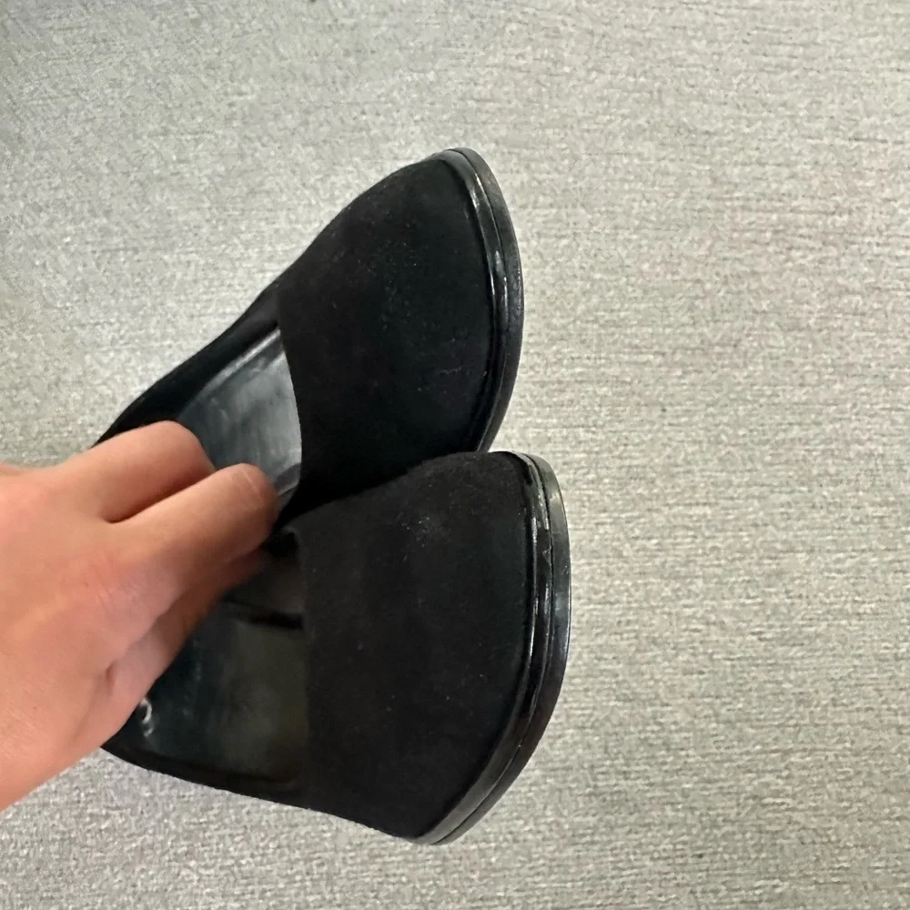 NEW Stuart Weitzman Black Suede Platform Stiletto Pumps Size 7m